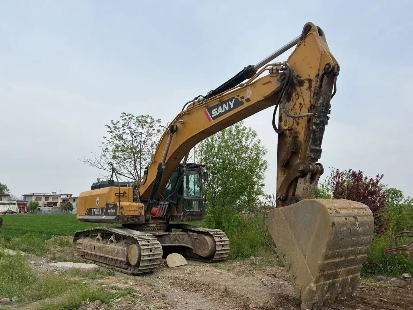 Second-Hand SY485H Digger Excavator ကိုအသုံးပြုထားသည်။