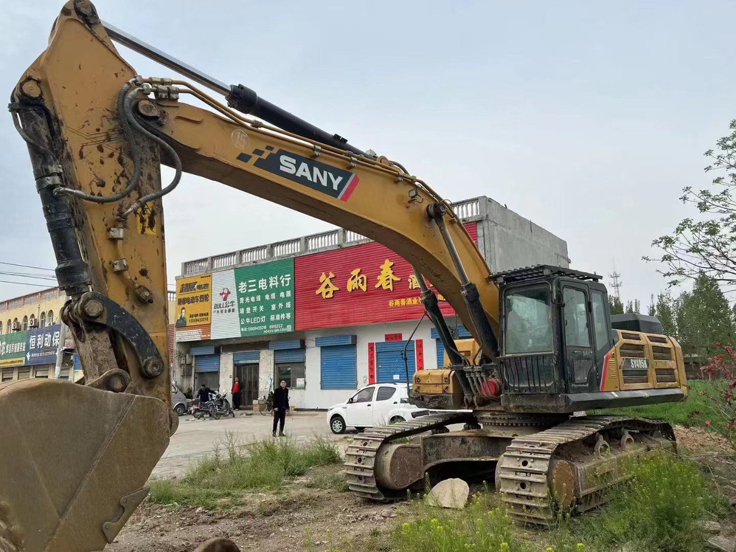 Second-Hand SY485H Digger Excavator ကိုအသုံးပြုထားသည်။