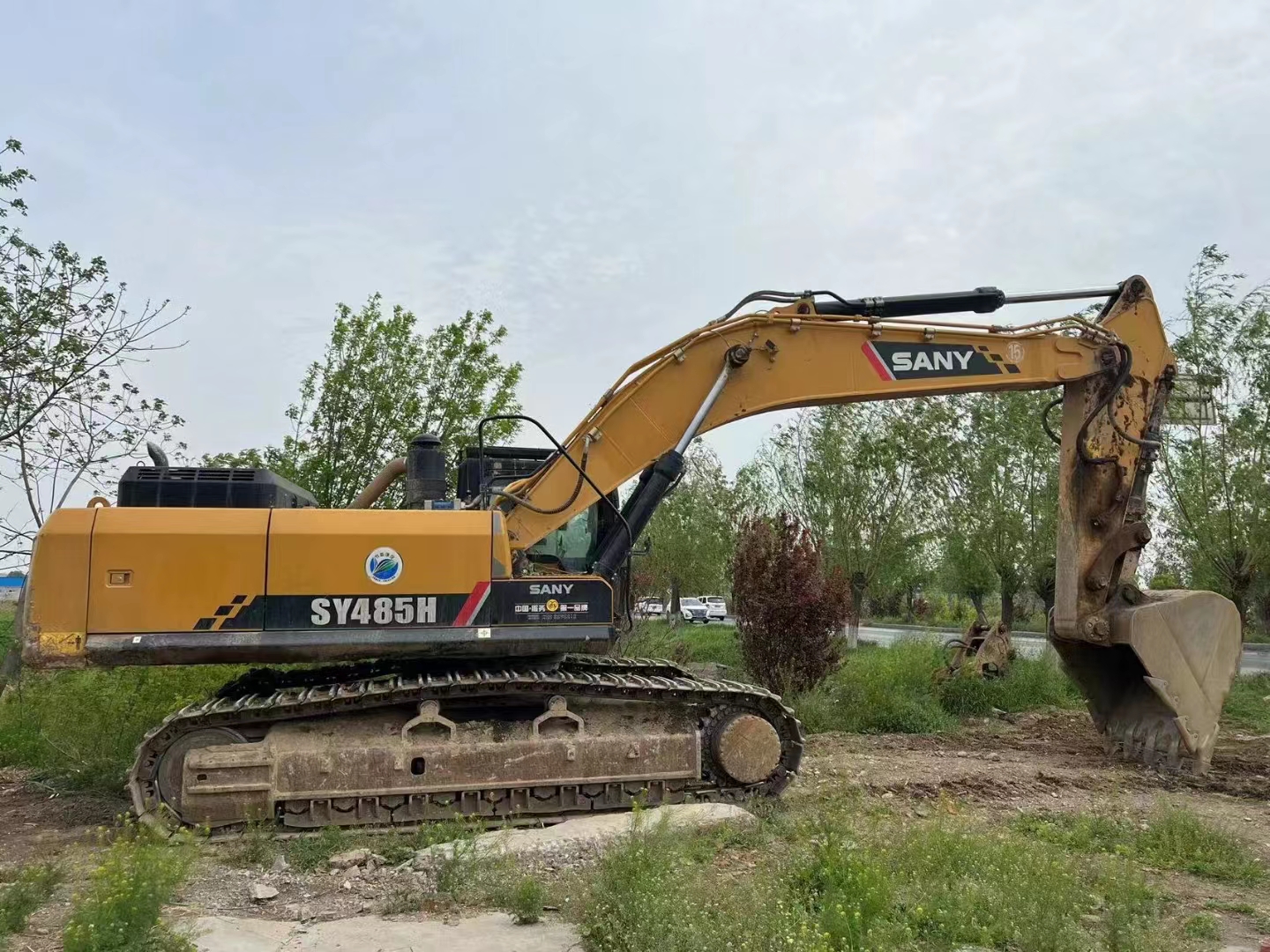 Second-Hand SY485H Digger Excavator ကိုအသုံးပြုထားသည်။