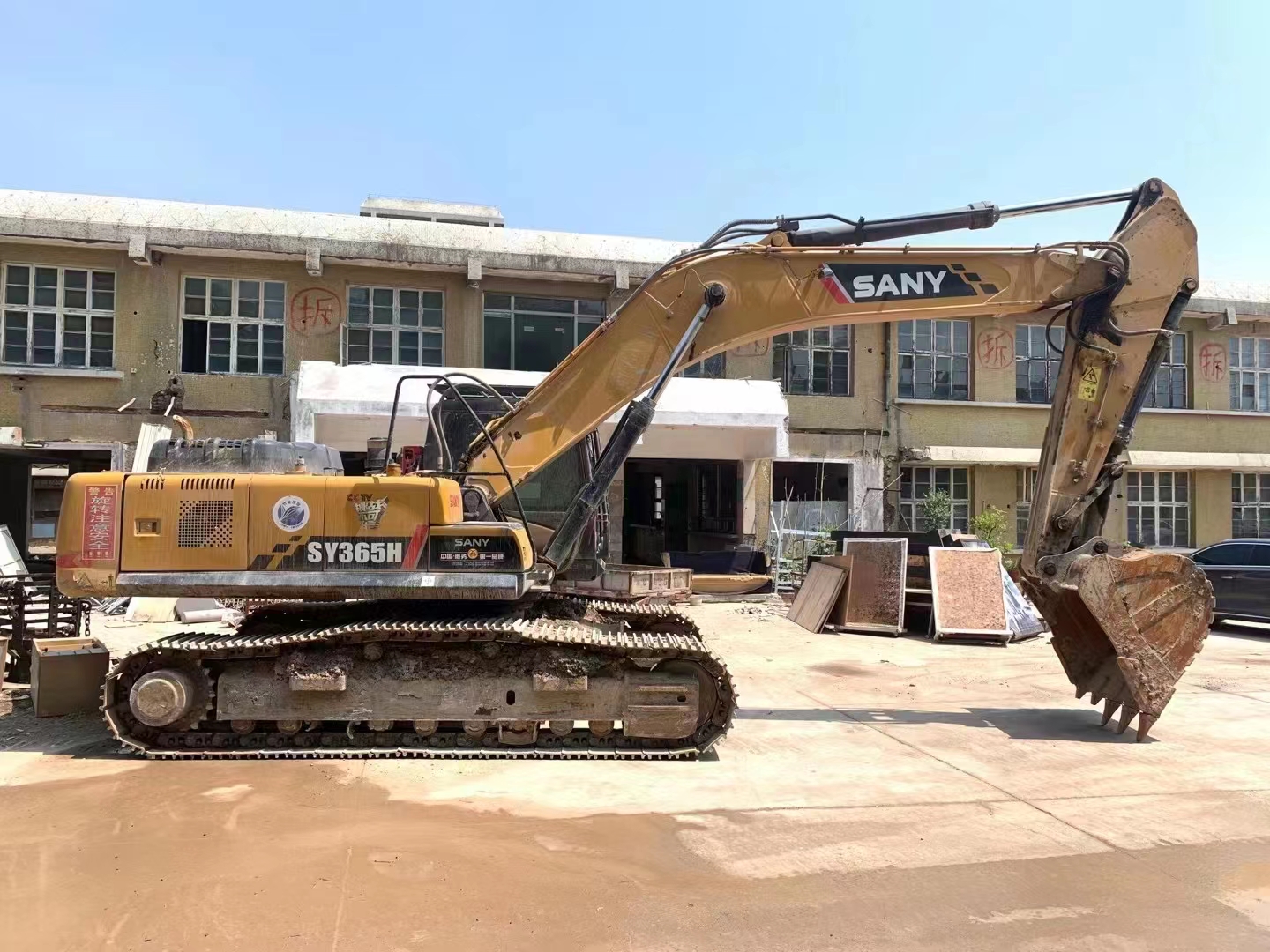 အသုံးပြုထားသော Second-Hand Construction Machinery SY365H Excavator Crawler Excavator36Ton Large Excavator